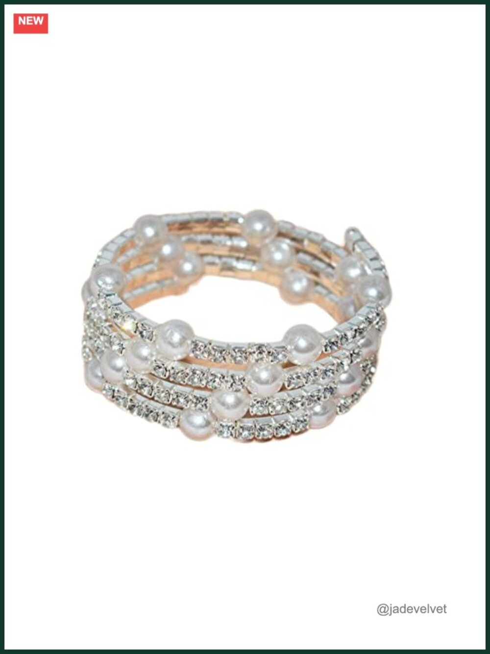 Simulated Pearl Stretch Bracelet Set Stackable Elastic Bangle Wedding